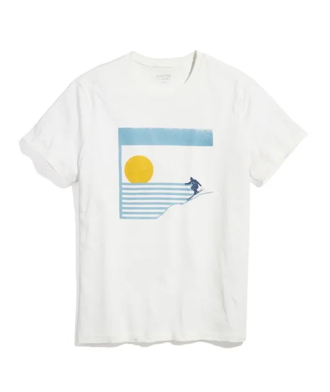 Signature Crew Graphic Tee in Natural sold by Marine Layer