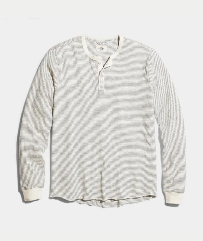 Lightweight Henley - Natural/Black sold by Marine Layer