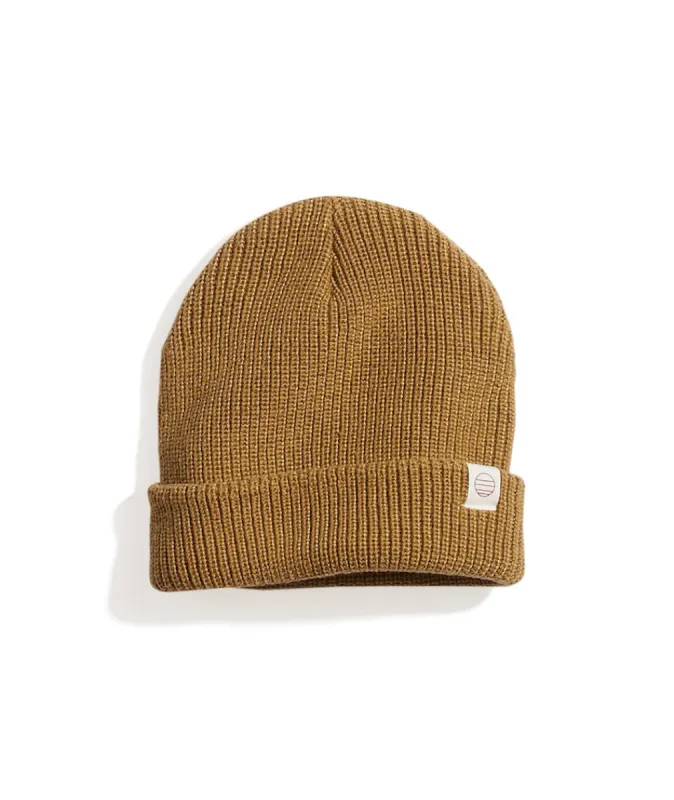 Tahoe Beanie in Dusty Gold sold by Marine Layer