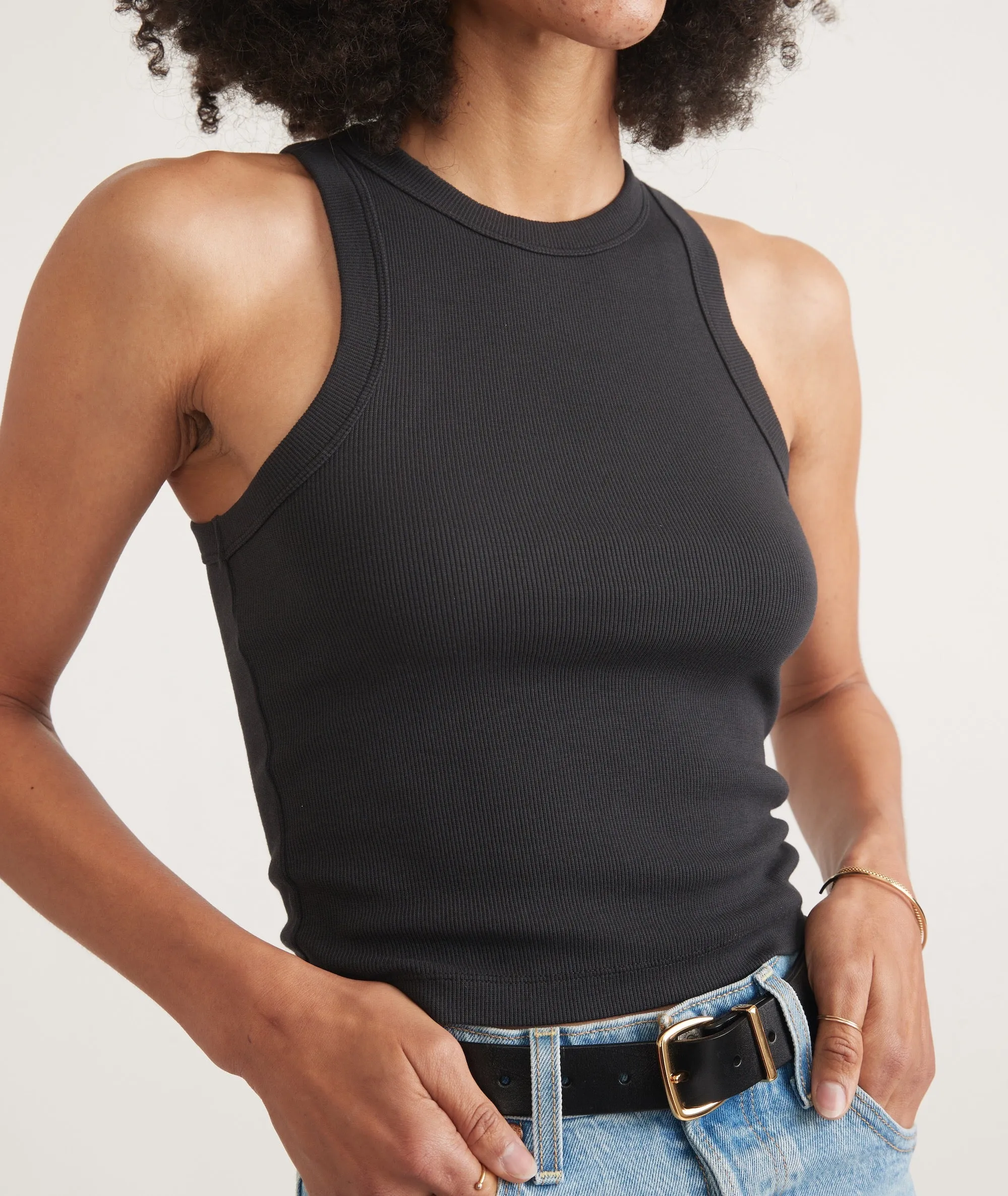 Lexi Rib Sun-In High Neck Crop Tank sold by Marine Layer product image thumbnail 2