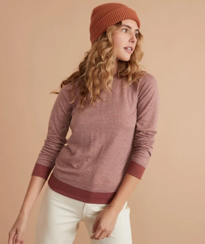 Reversible Raglan Top in Rust/Natural sold by Marine Layer