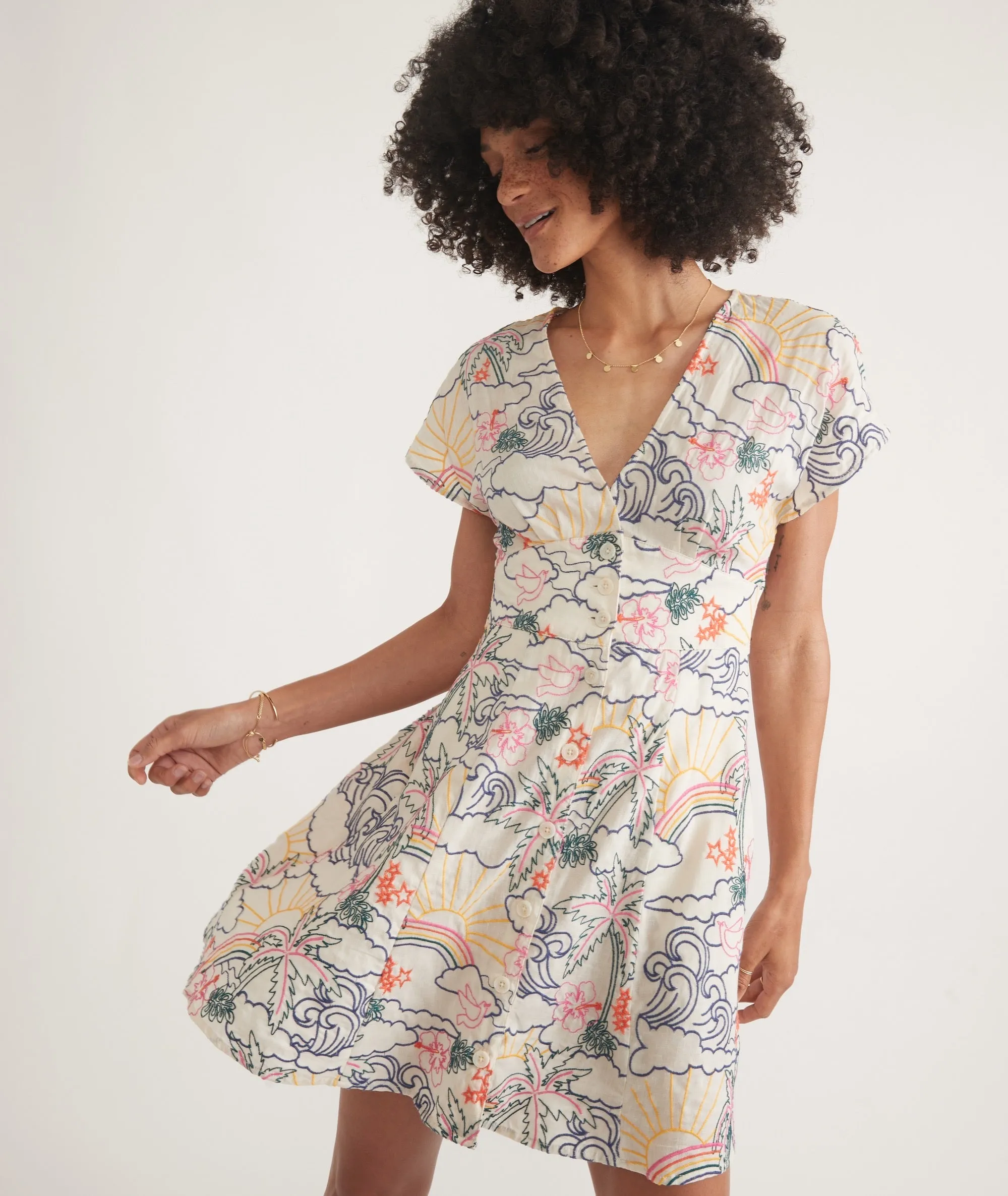 ワンピース andmary Demi layered mini dress ANDMARY】Demi layered mini dress