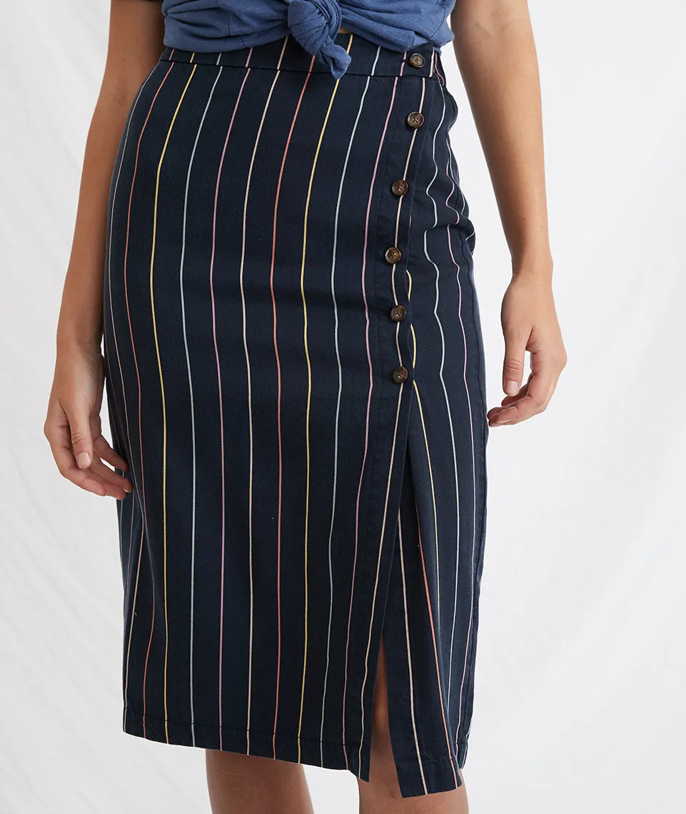 Cecille Skirt in Multi Stripe sold by Marine Layer product image thumbnail 3