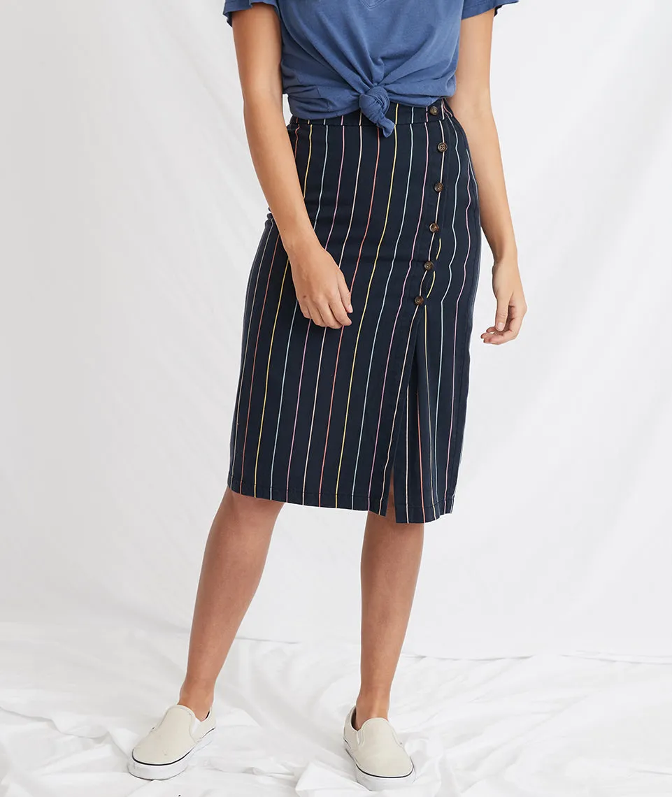 Cecille Skirt in Multi Stripe sold by Marine Layer product image thumbnail 2