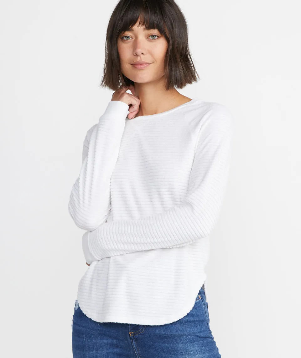 Terry Out Crewneck Sweatshirt in Natural Stripe sold by Marine Layer product image thumbnail 2