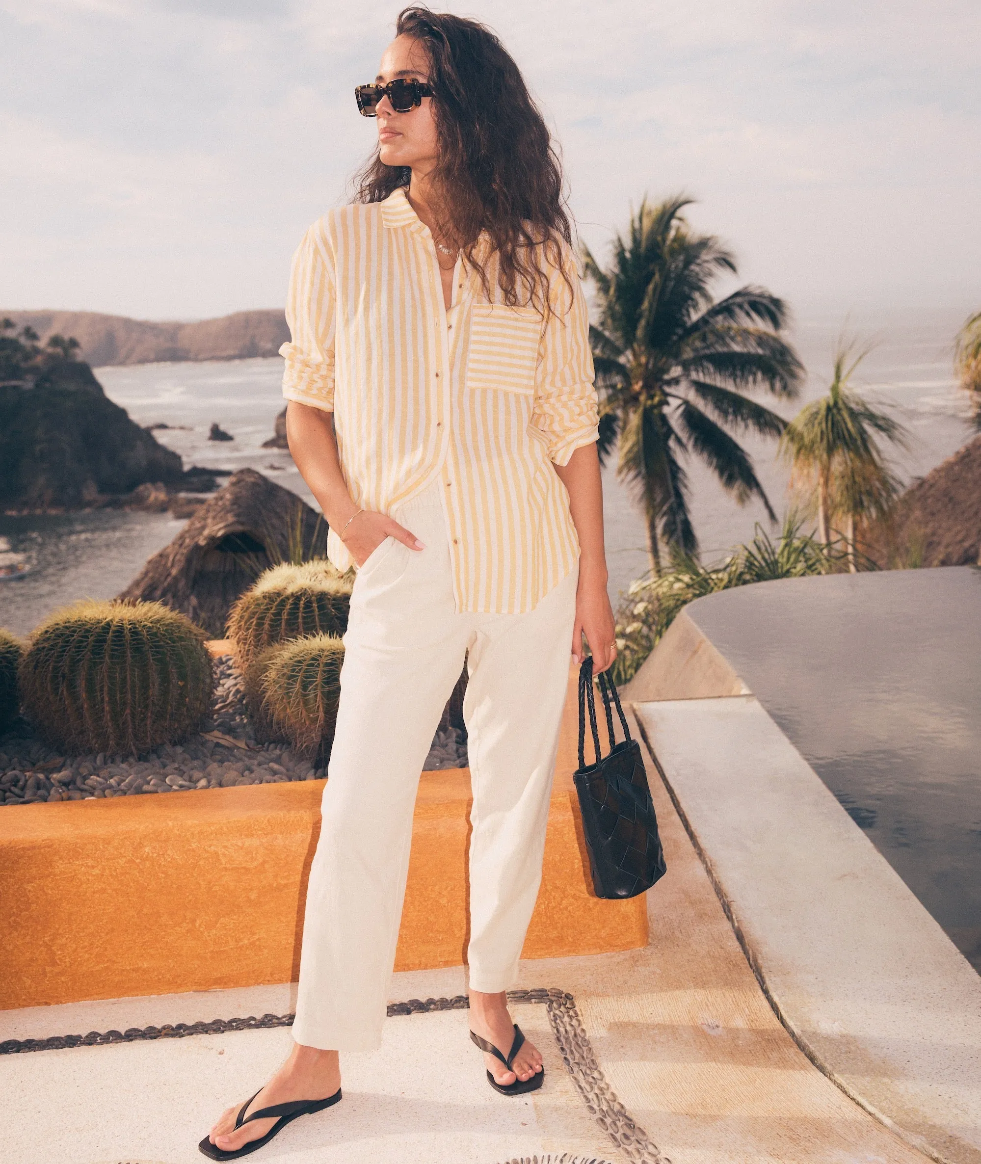 Abbey Linen Button Down sold by Marine Layer