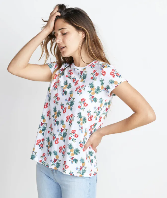 Swing Crew in Pineapple Floral sold by Marine Layer