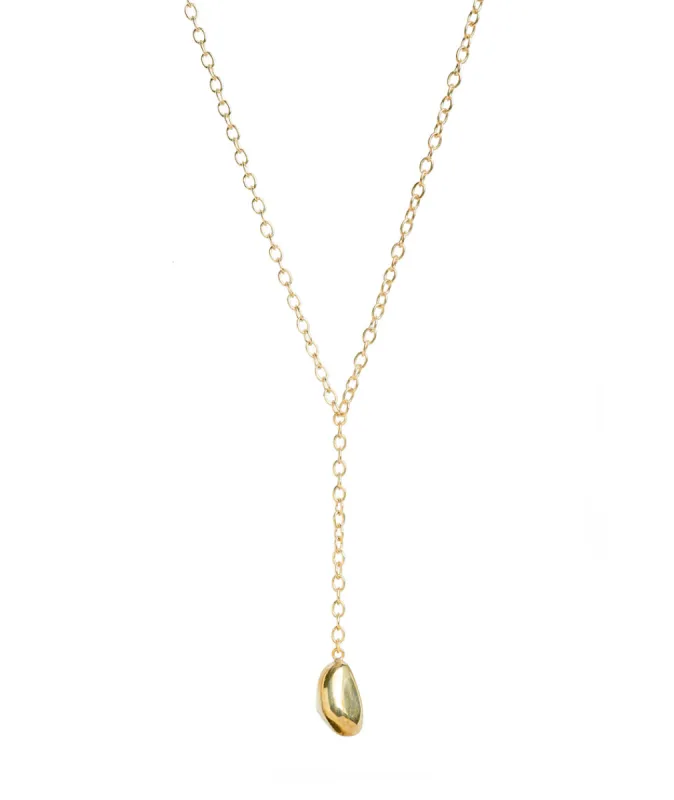 Soko Mini Jiwe Lariat Brass sold by Marine Layer