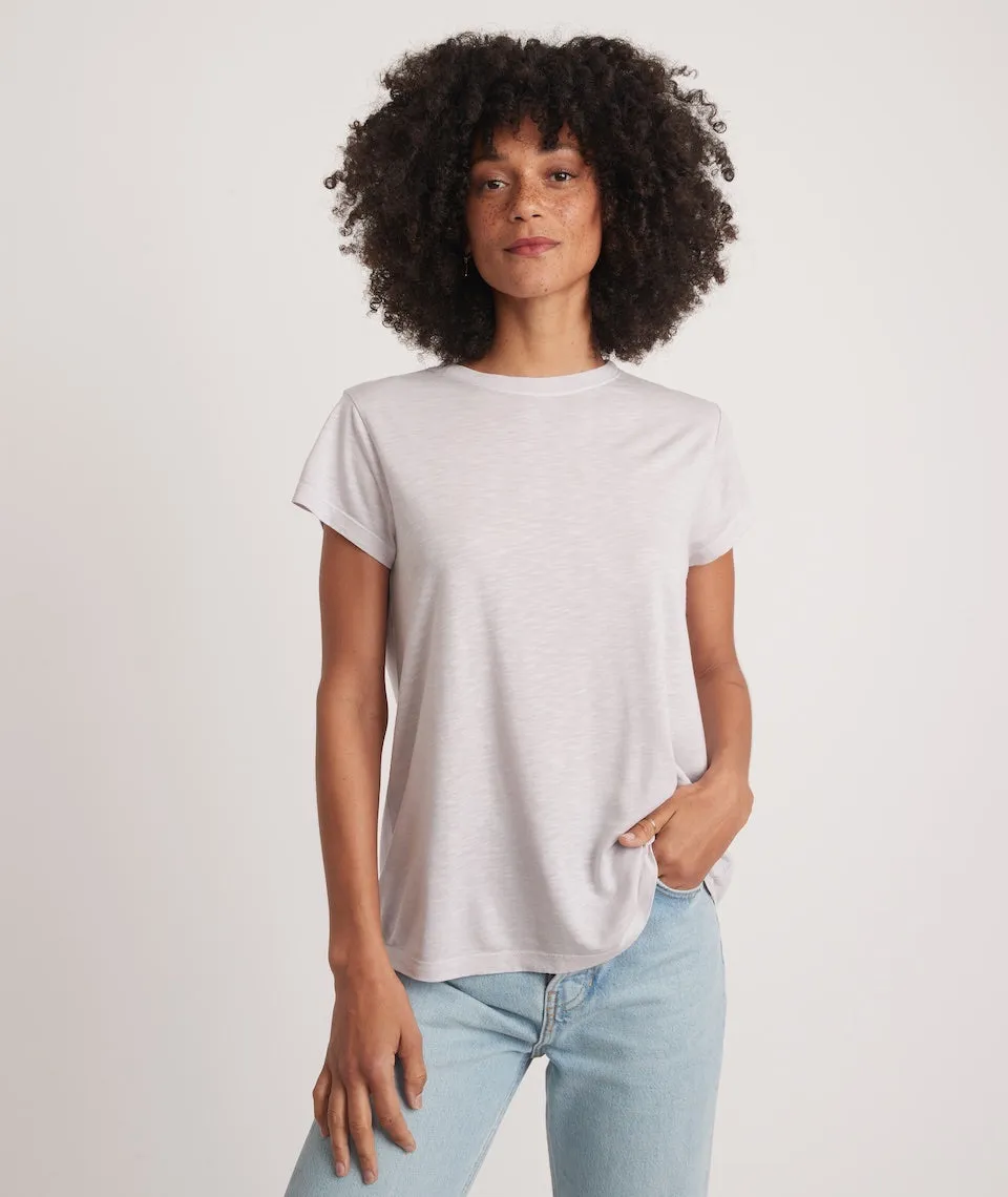 Swing Crew Tee in Iris sold by Marine Layer