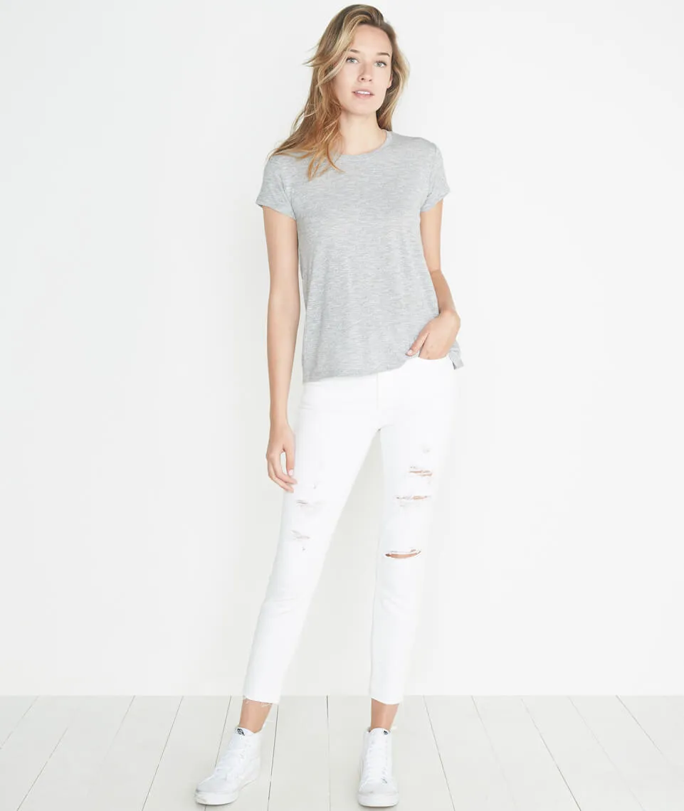 Swing Crew in Grey/White Stripe sold by Marine Layer product image thumbnail 3