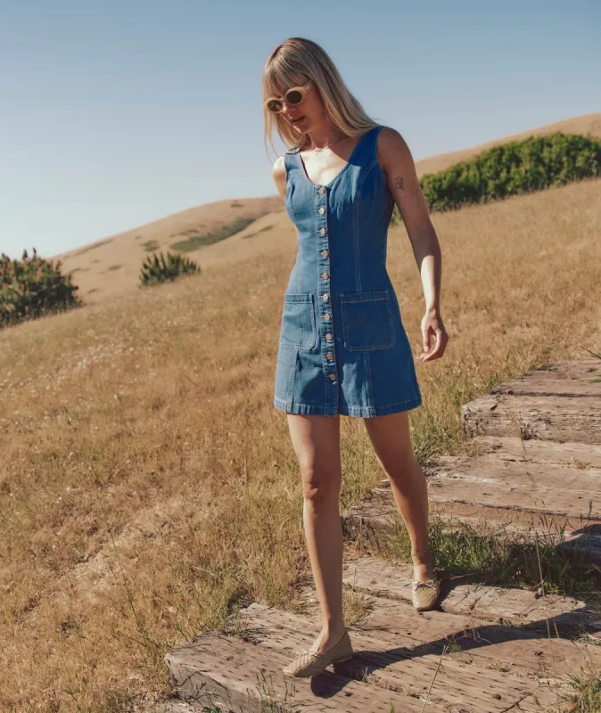 Daisy Denim Mini Dress sold by Marine Layer