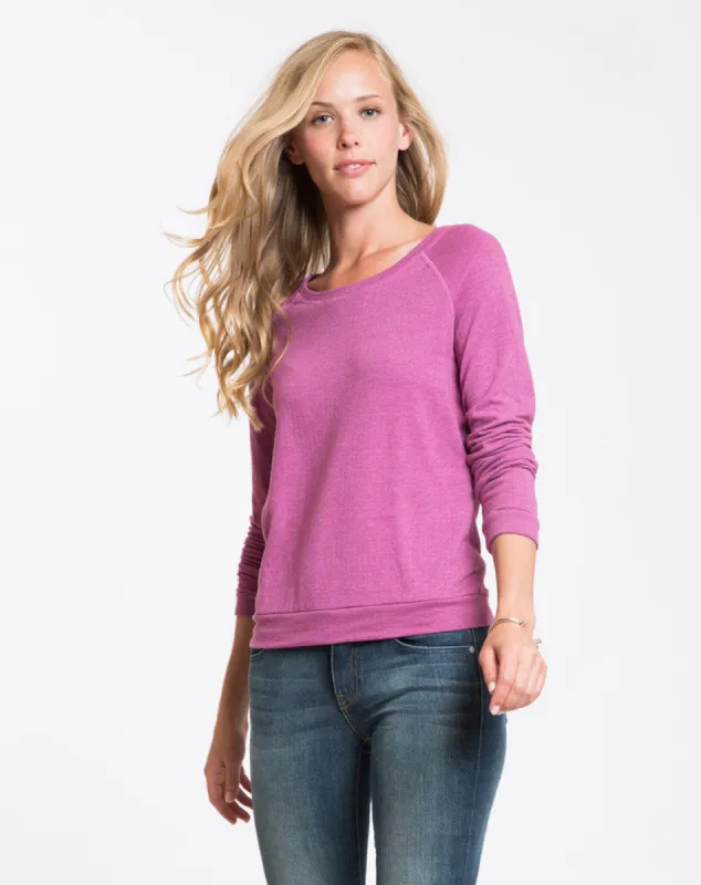 Double Knit Raglan - Raspberry sold by Marine Layer