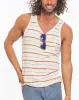 Beach Boys Pocket Tank - Natural Multistripe sold by Marine Layer