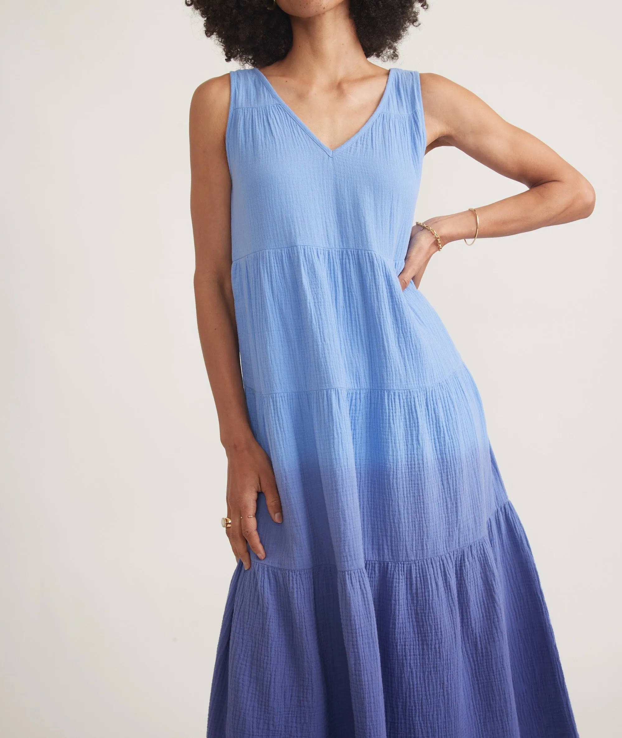 Corinne Double Cloth Maxi Dress sold by Marine Layer product image thumbnail 3