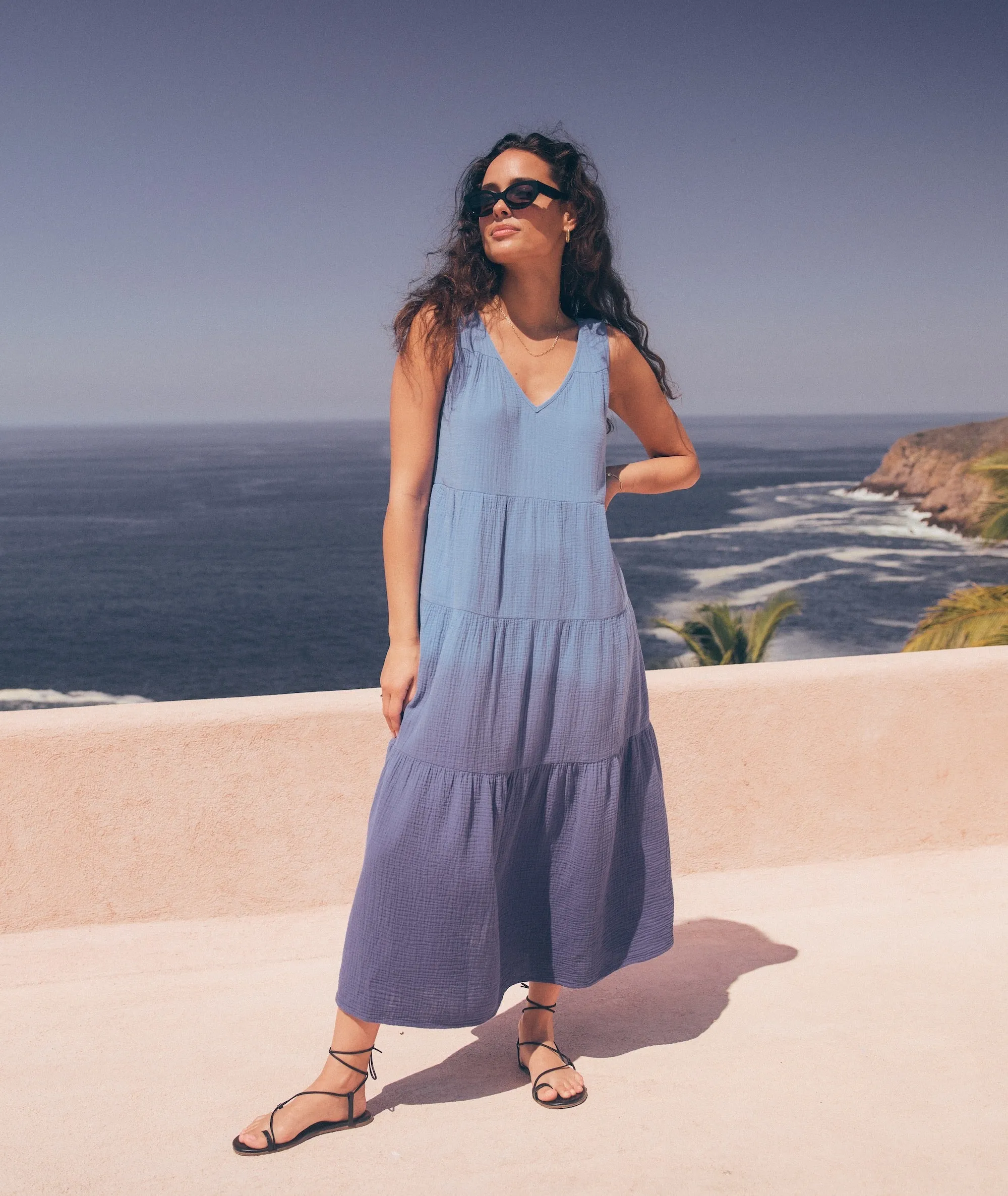 Corinne Double Cloth Maxi Dress sold by Marine Layer product image thumbnail 4