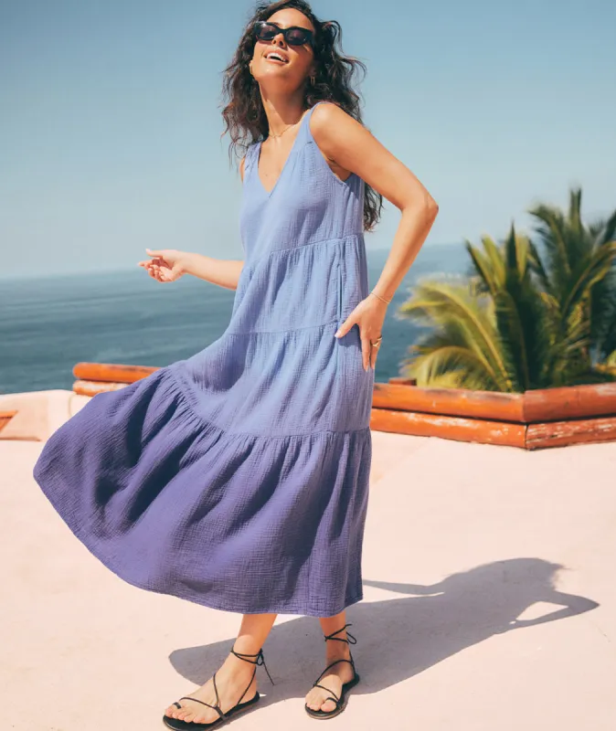 Corinne Double Cloth Maxi Dress sold by Marine Layer