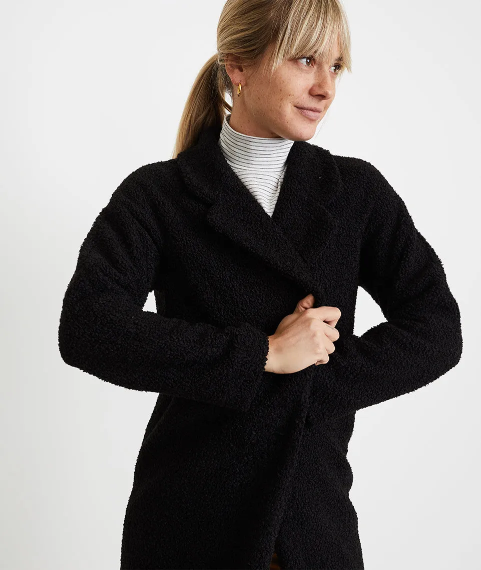 Lake Como Sherpa Coat in Black sold by Marine Layer product image thumbnail 4