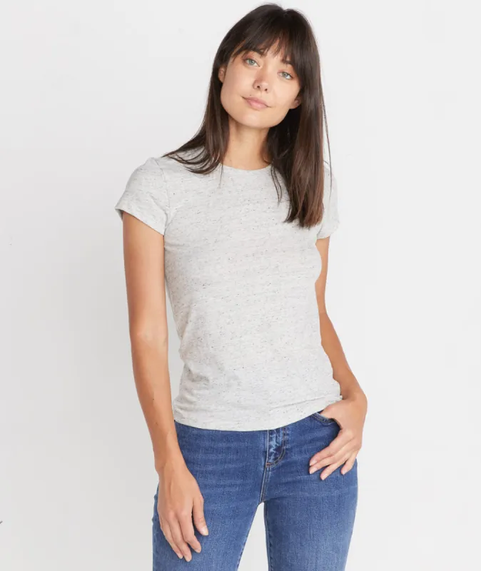 Classic Crew in Heather Ash sold by Marine Layer