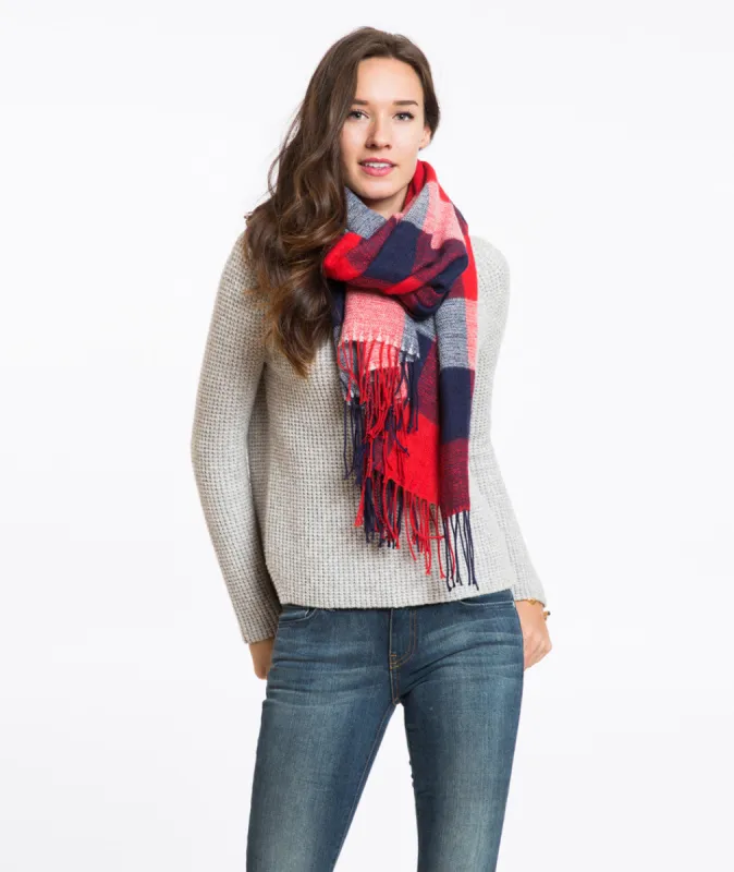 Halley Plaid Scarf sold by Marine Layer