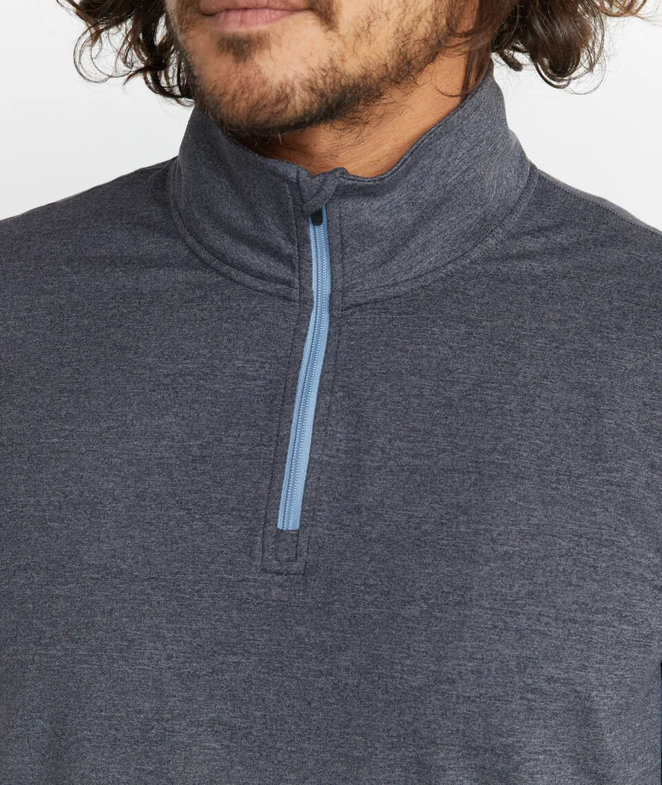 Huntley Sport Quarter Zip in Heather Grey sold by Marine Layer product image thumbnail 3