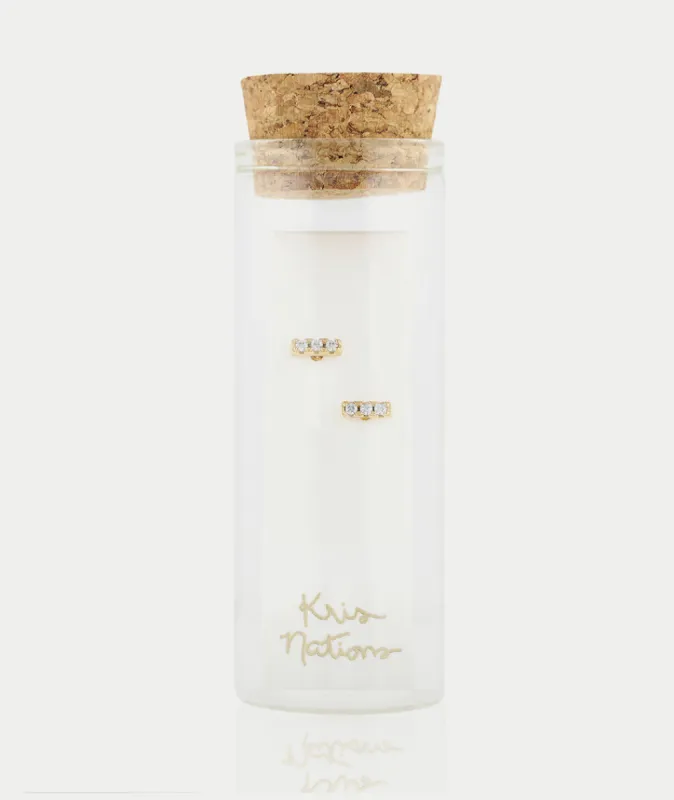 Kris Nation Dash Pave Stud Earrings sold by Marine Layer