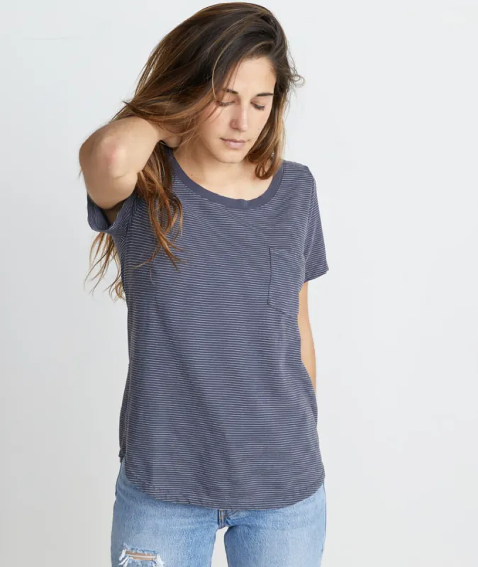 Boyfriend Pocket Tee in Ink sold by Marine Layer