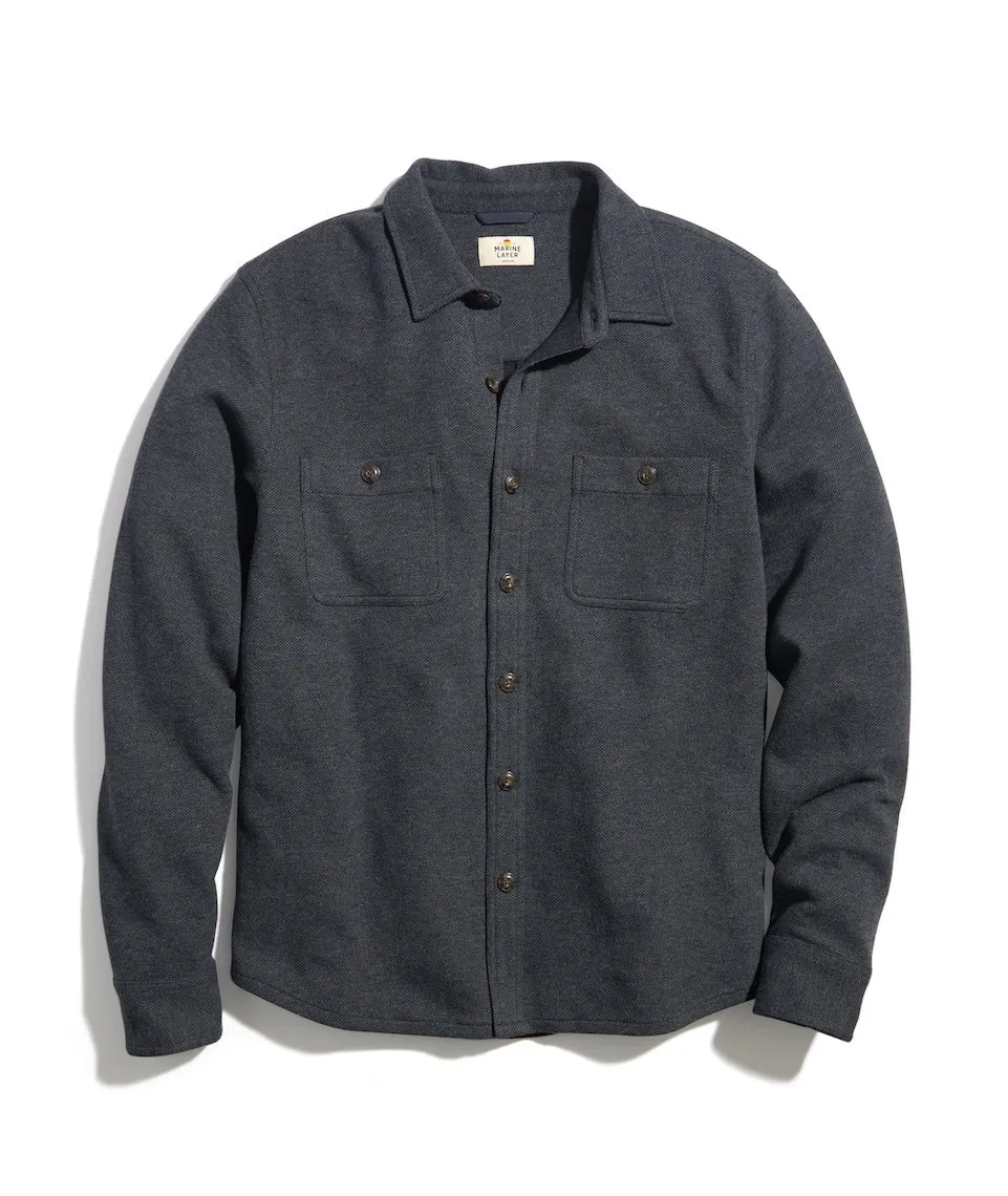 Pacifica Stretch Twill Overshirt sold by Marine Layer