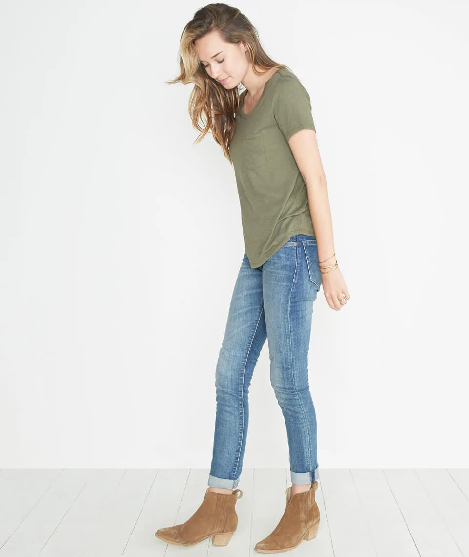 Boyfriend Pocket Tee in Admiral Green sold by Marine Layer product image thumbnail 4