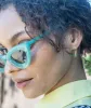 Kris Nations Chill Pill Huggie Hoop Earrings in Turquoise/Gold sold by Marine Layer
