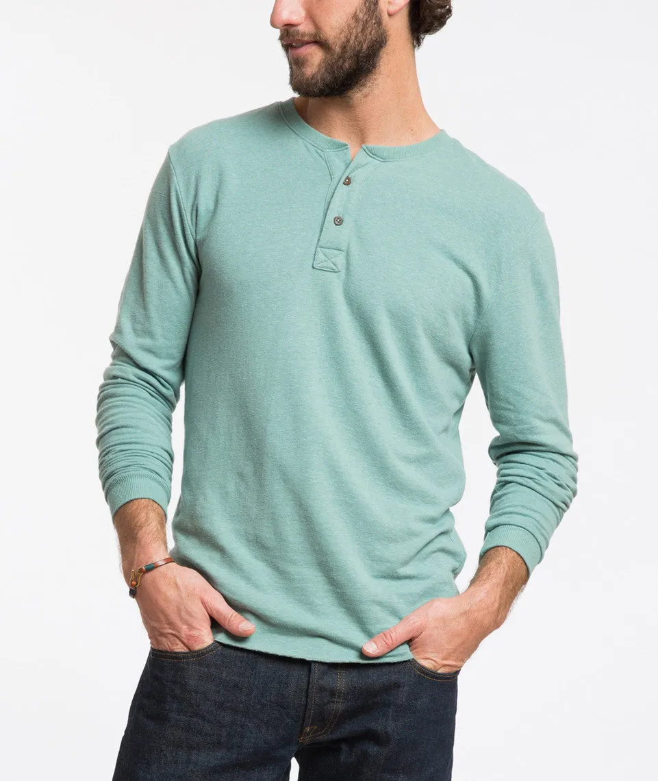 Double Knit Henley - North Atlantic sold by Marine Layer