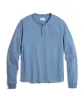 Lightweight Henley in Vintage Indigo Stripe sold by Marine Layer