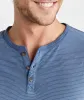 Lightweight Henley in Vintage Indigo Stripe sold by Marine Layer