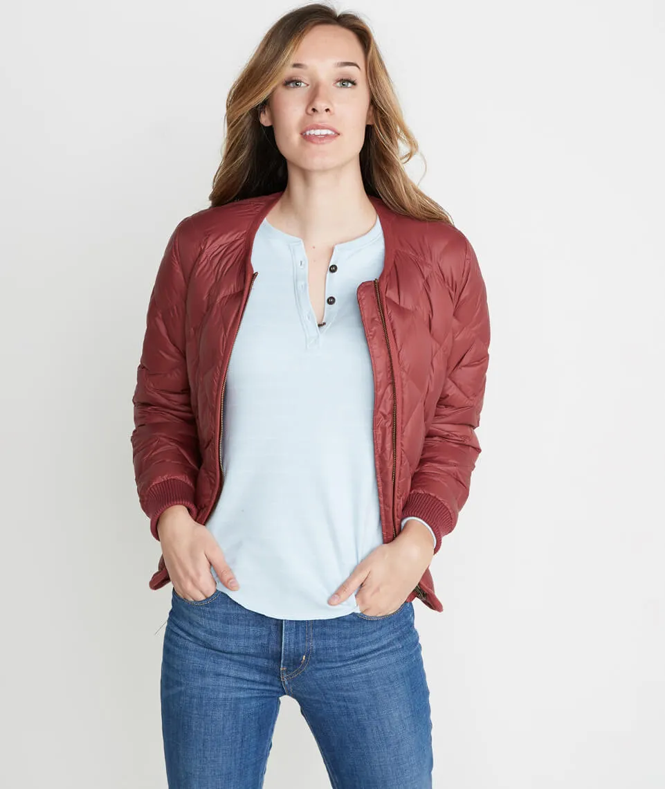 Double Knit Henley in Carolina Blue Stripe sold by Marine Layer product image thumbnail 5