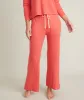 Luxe Waffle Wide Leg PJ Pant in Bittersweet Red sold by Marine Layer