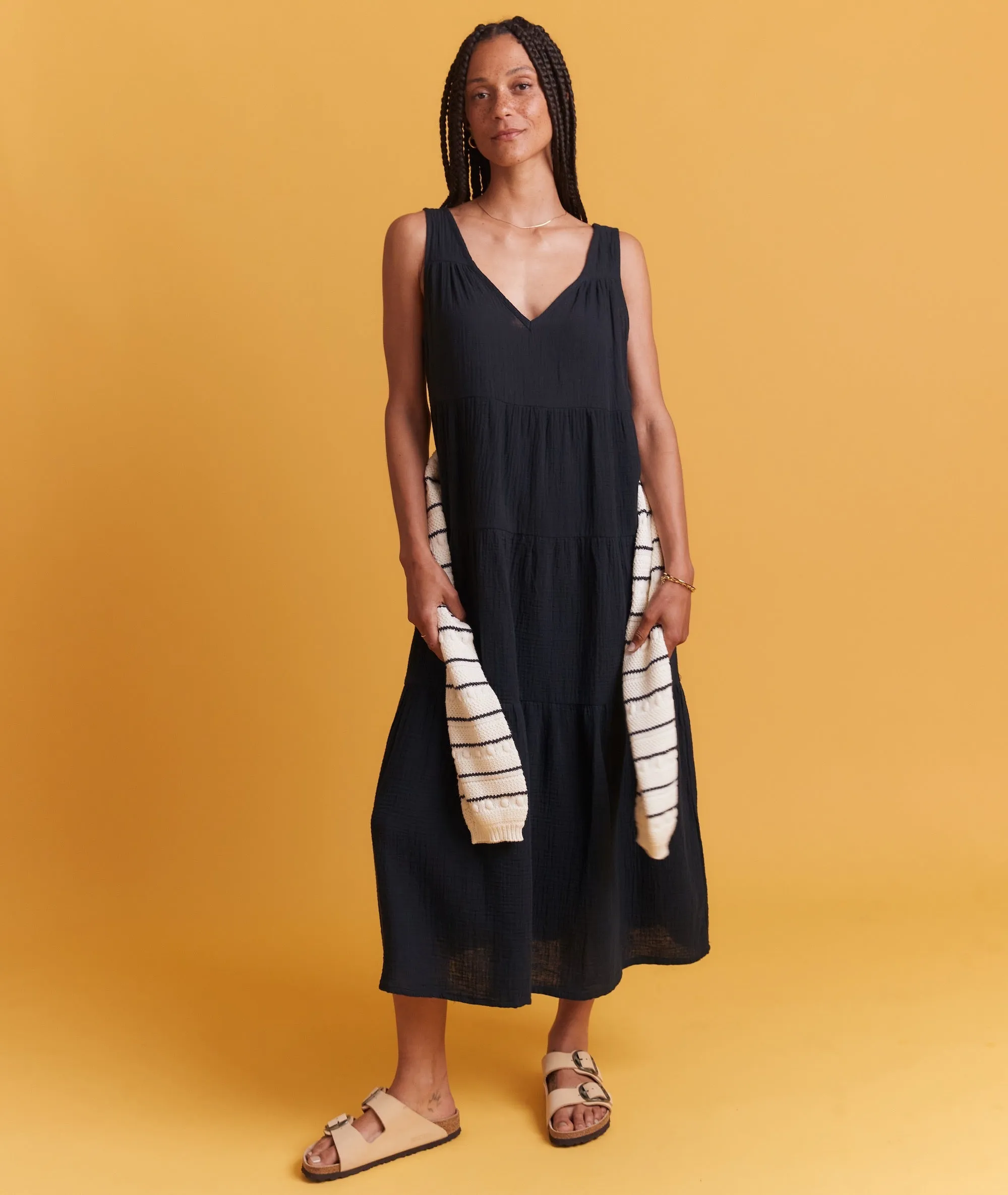 Corinne Double Cloth Maxi Dress sold by Marine Layer product image thumbnail 4