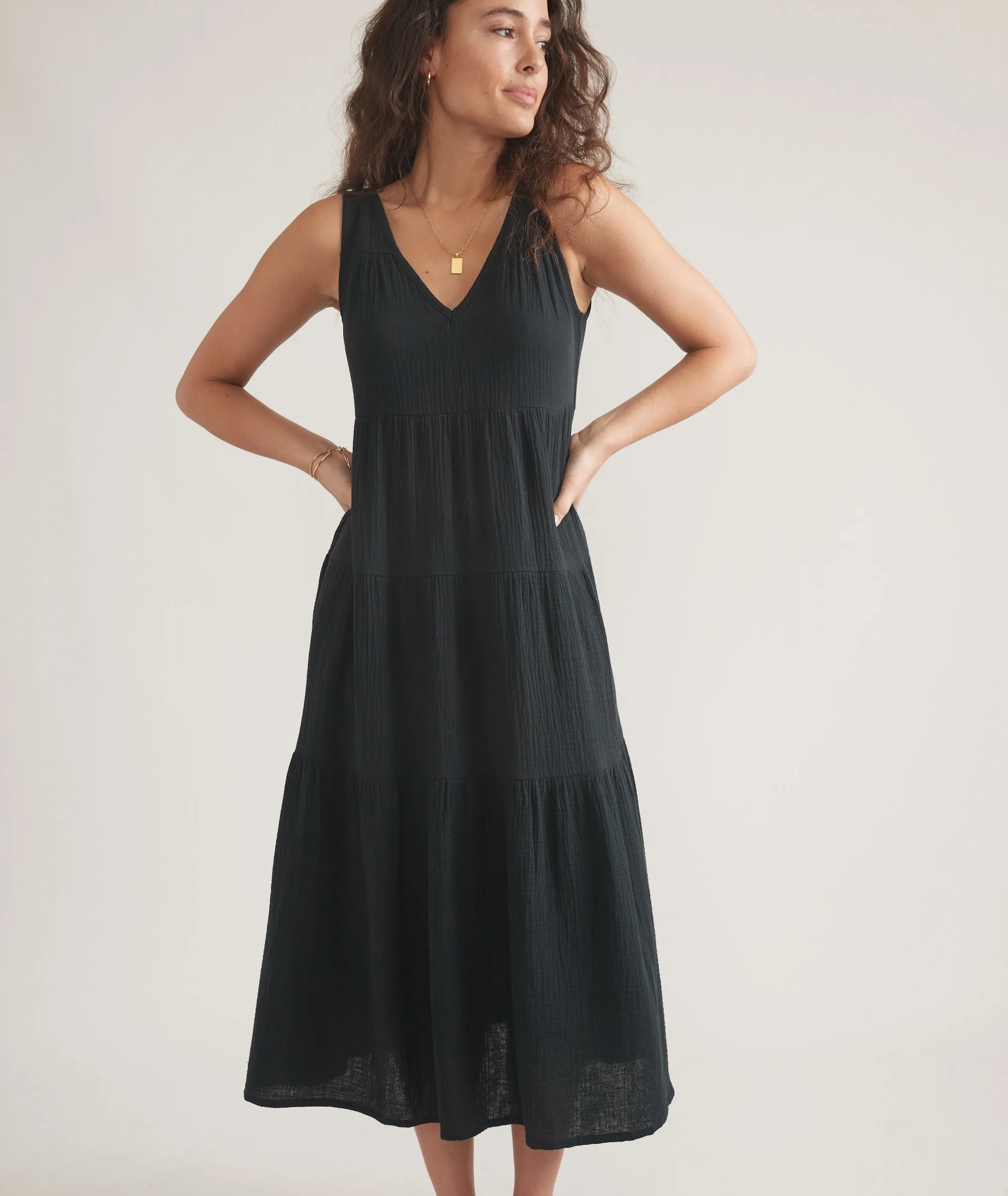 Corinne Double Cloth Maxi Dress sold by Marine Layer product image thumbnail 2