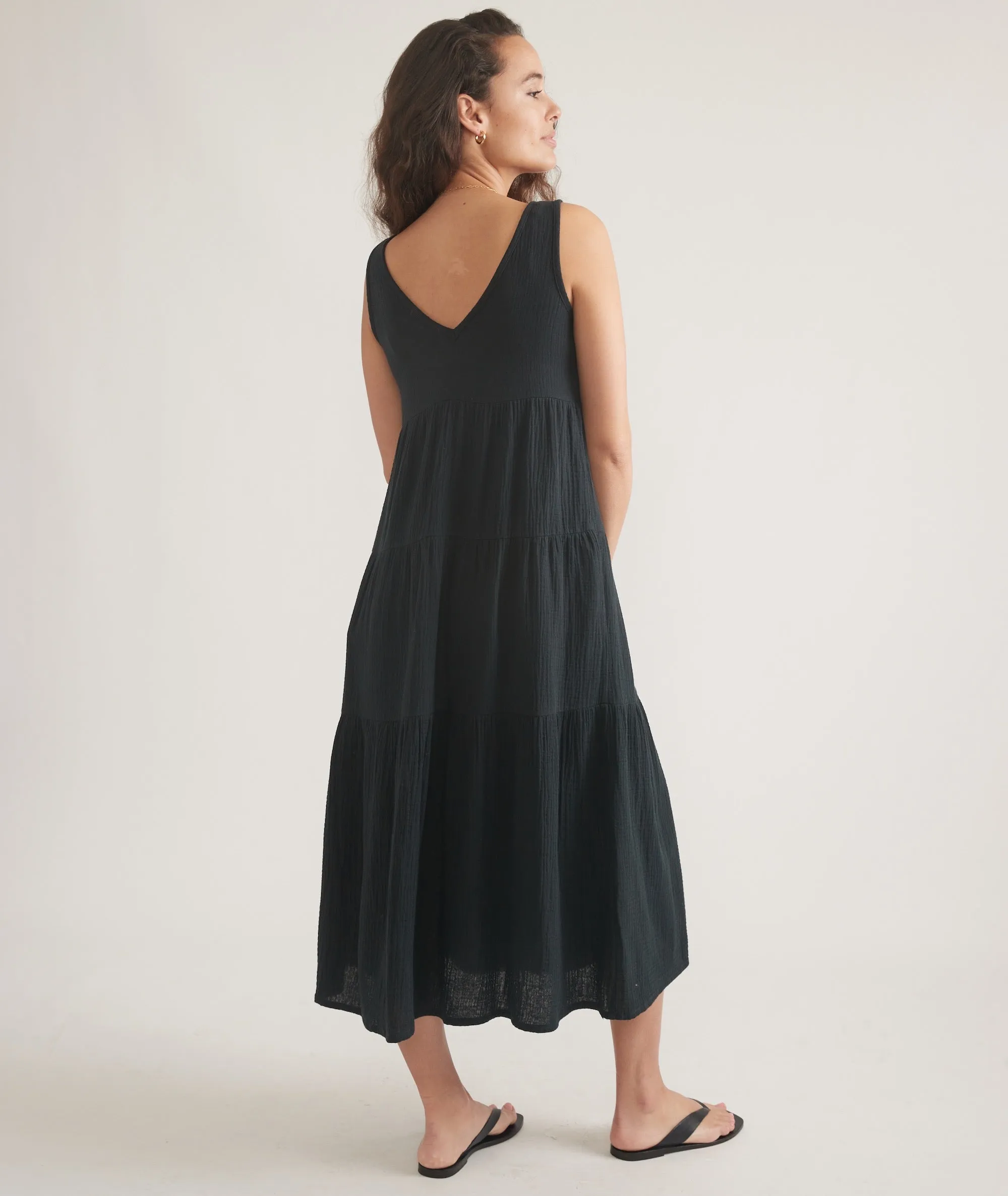 Corinne Double Cloth Maxi Dress sold by Marine Layer product image thumbnail 5
