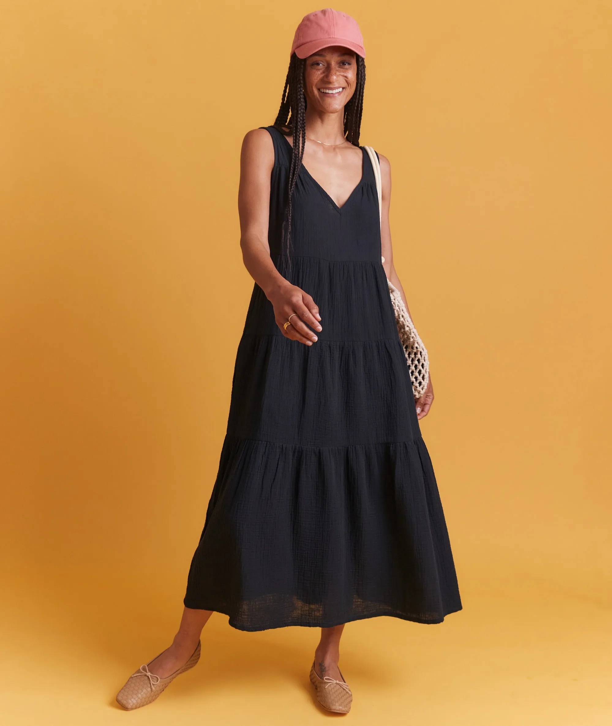 Corinne Double Cloth Maxi Dress sold by Marine Layer