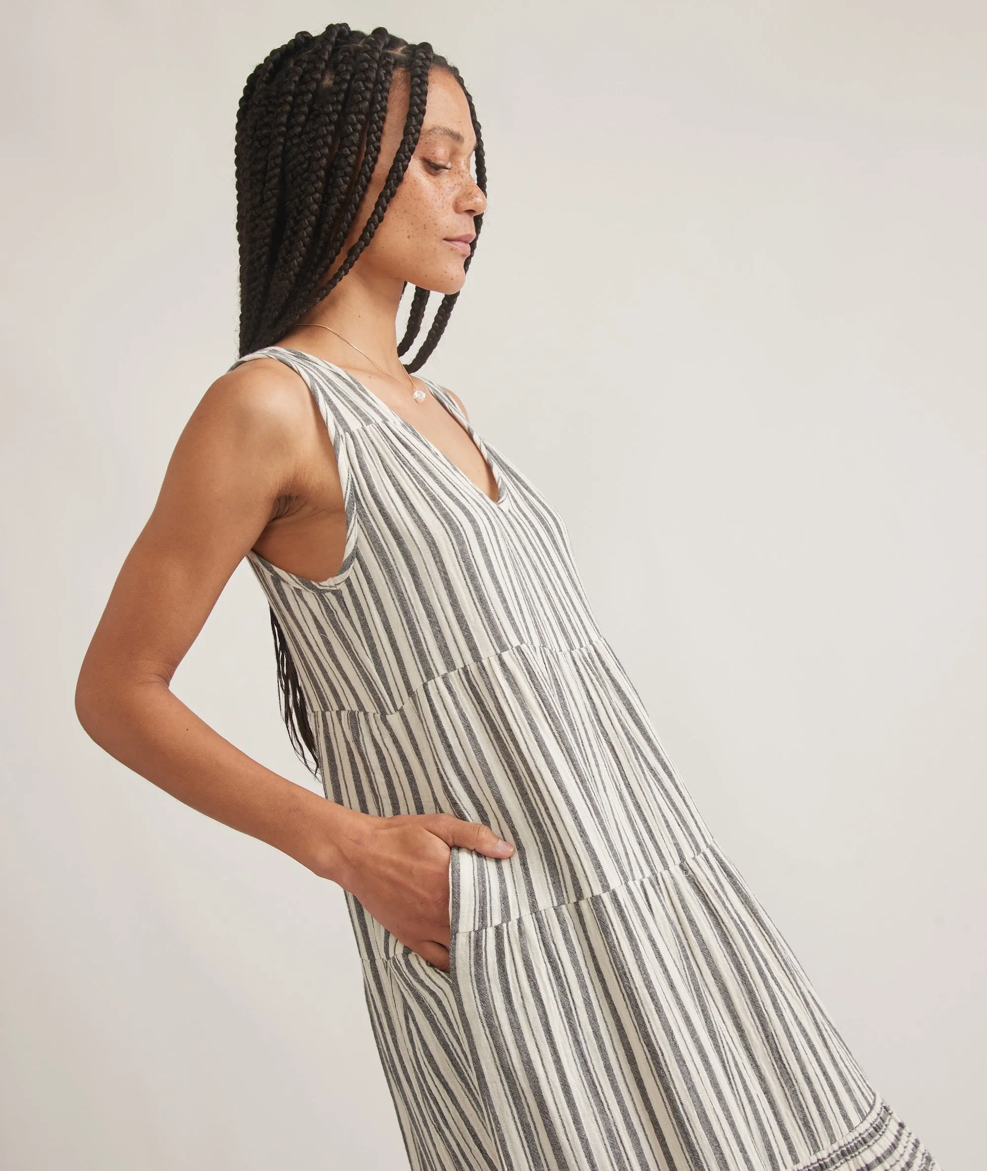 Corinne Double Cloth Maxi Dress sold by Marine Layer product image thumbnail 3