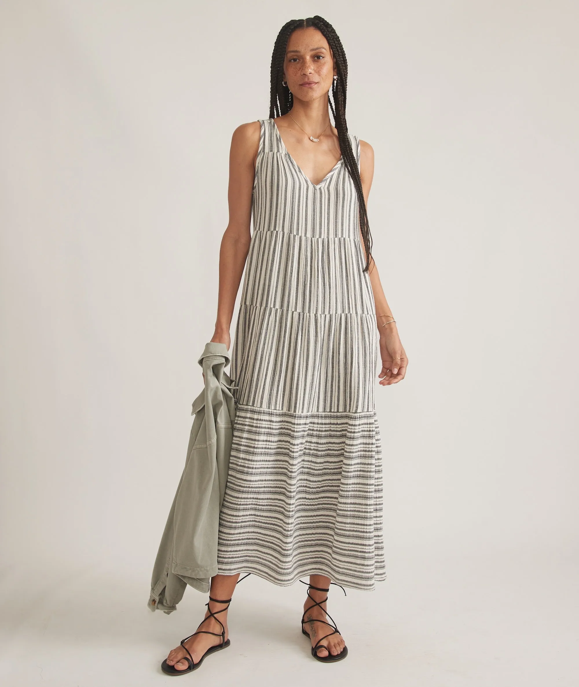 Corinne Double Cloth Maxi Dress sold by Marine Layer