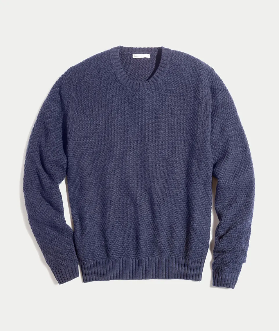 Prescott Sweater in Navy sold by Marine Layer