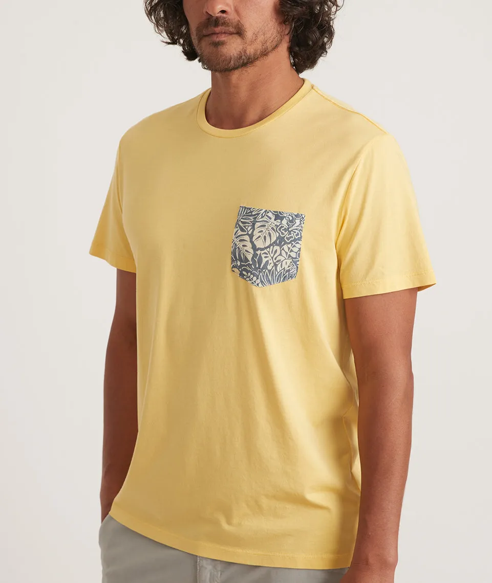 Signature Pocket Tee in Lemon Drop sold by Marine Layer product image thumbnail 2