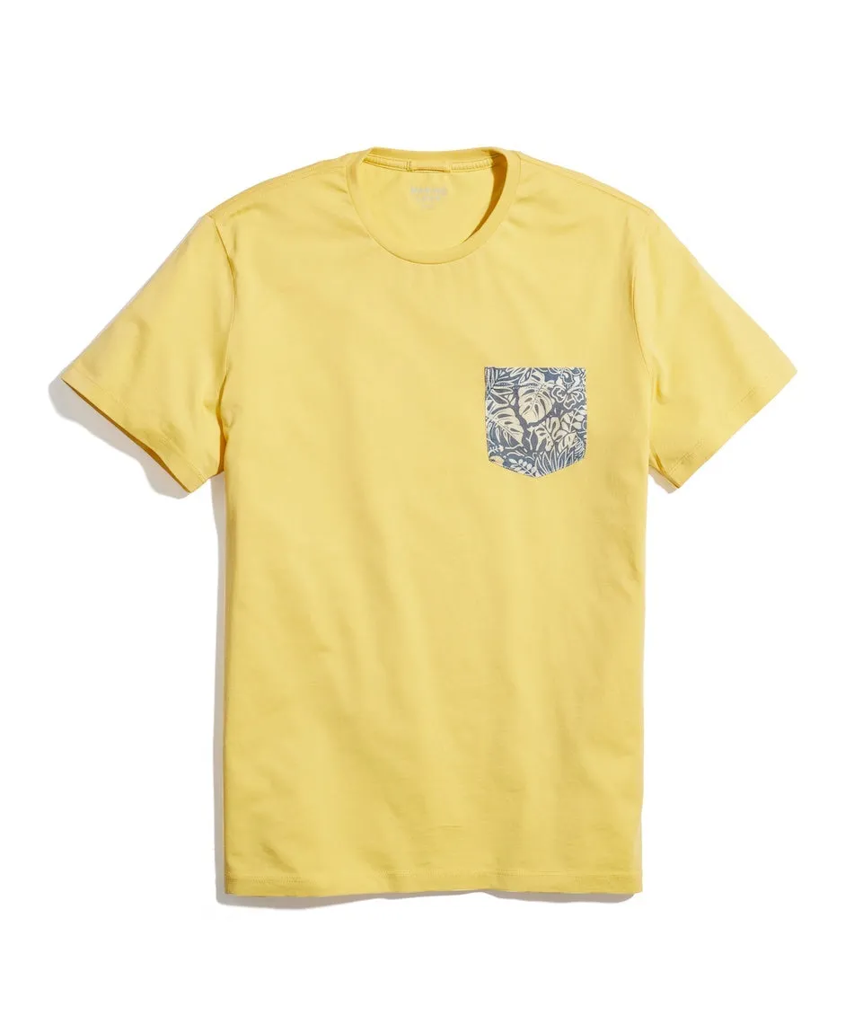 Signature Pocket Tee in Lemon Drop sold by Marine Layer