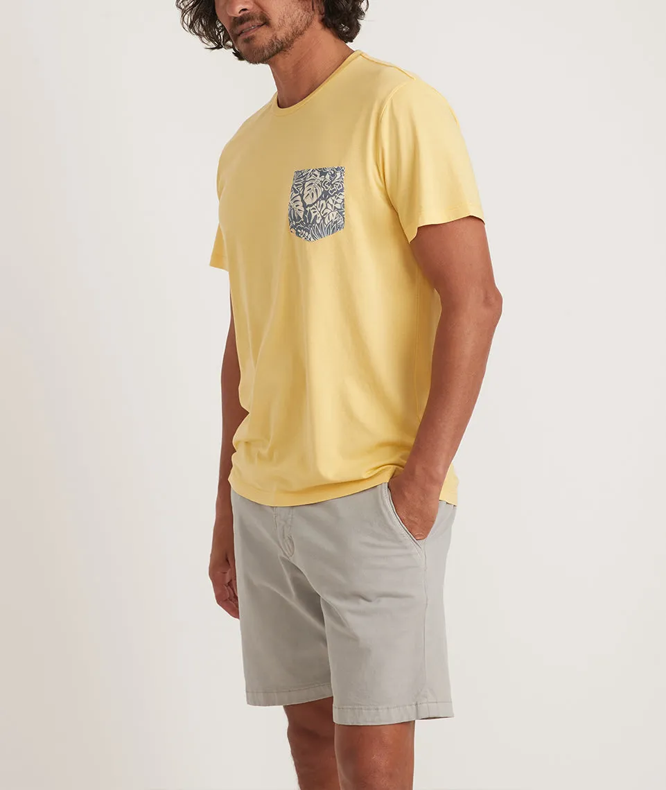 Signature Pocket Tee in Lemon Drop sold by Marine Layer product image thumbnail 4