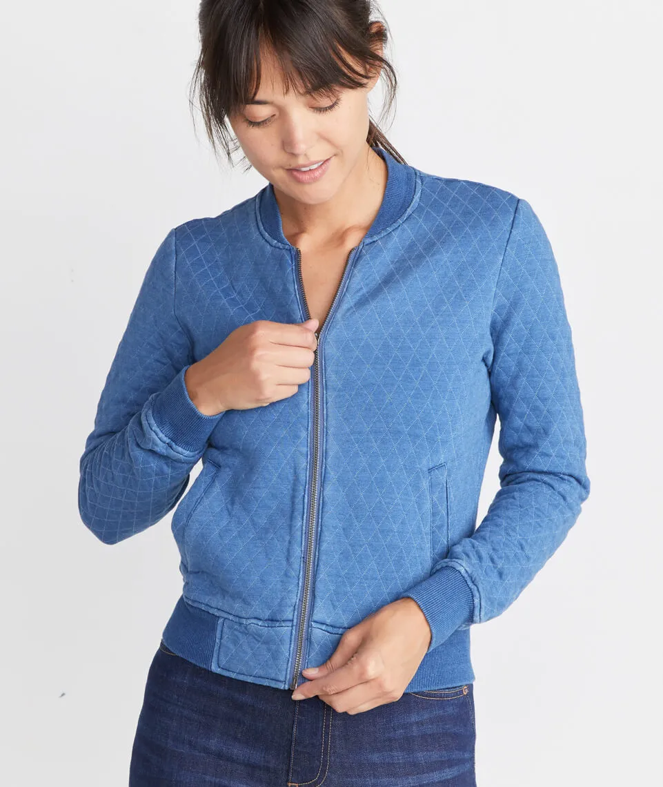 Atlantic Bomber in Mid indigo Wash sold by Marine Layer product image thumbnail 4