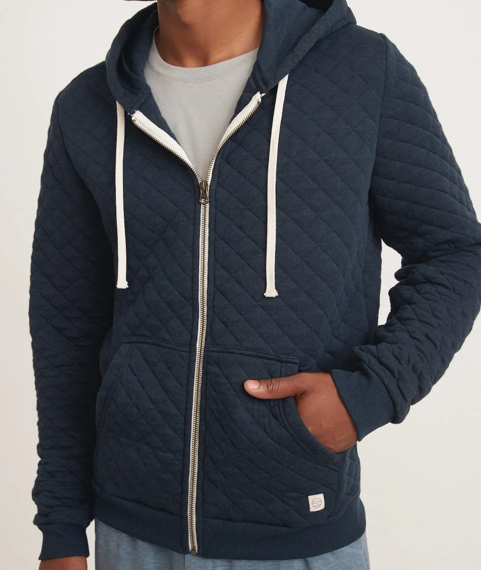 Corbet Quilted Full Zip Hoodie sold by Marine Layer product image thumbnail 2