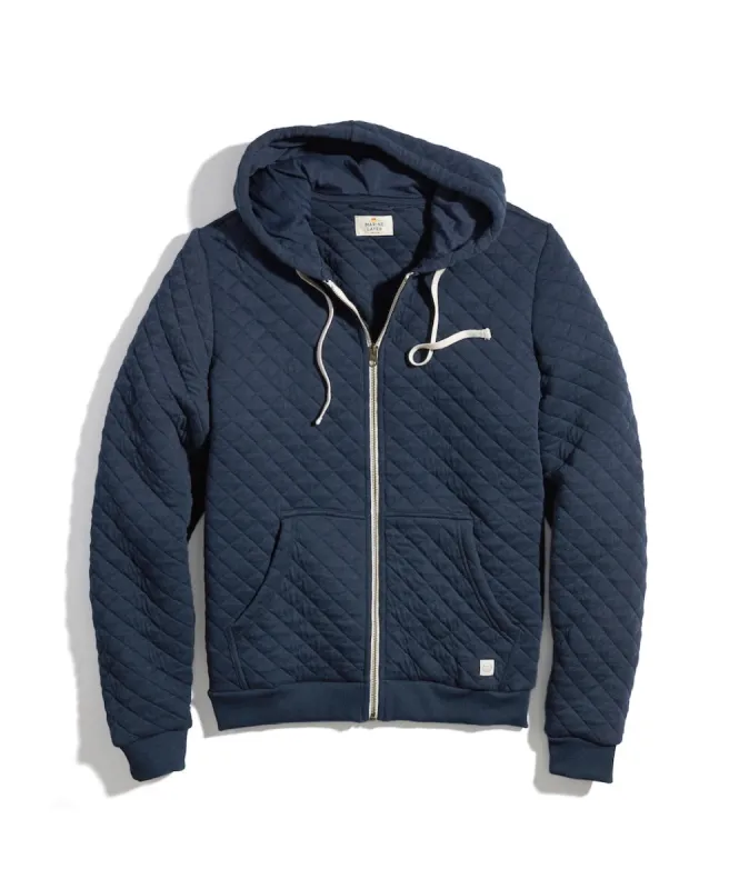 Corbet Quilted Full Zip Hoodie sold by Marine Layer