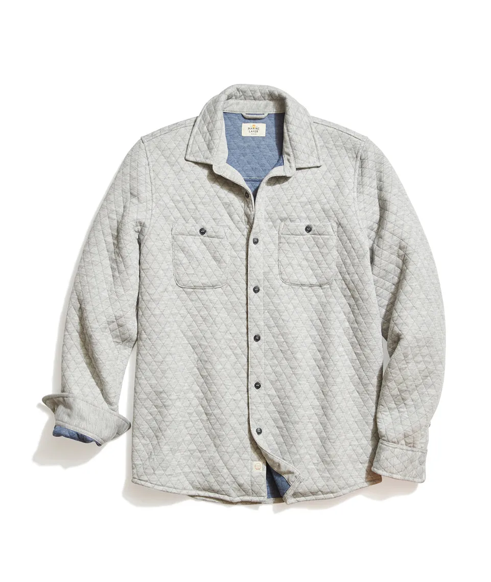 Filbert Quilted Overshirt sold by Marine Layer