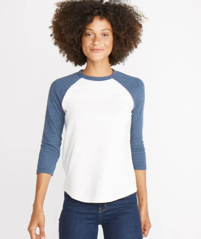 Kenny Baseball Raglan sold by Marine Layer