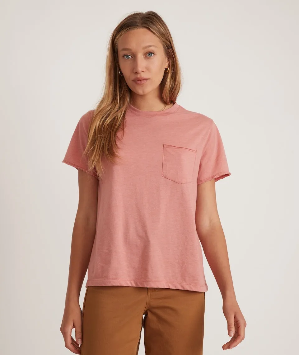 Boyfriend Crew Tee in Barn Red sold by Marine Layer product image thumbnail 2